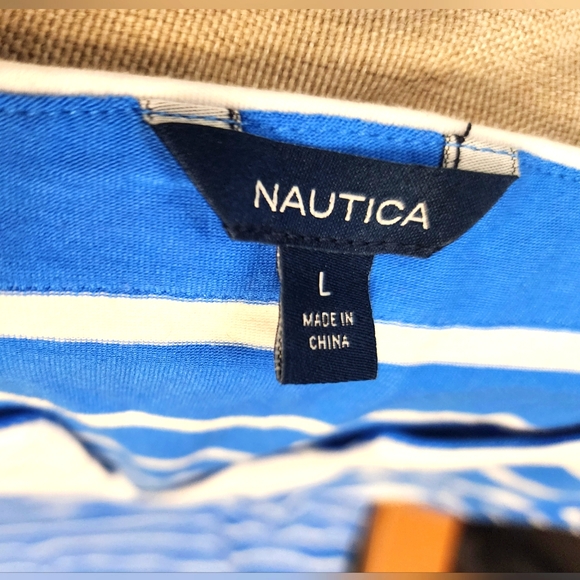 *NEW* Nautica Breton Stripes Sleeveless V-neck Stretch Cotton Polo Dress - Picture 6 of 6